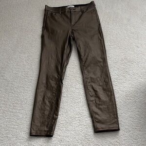 Gibson Latimer Women’s Metallic Faux Lesther Bronze Jeans